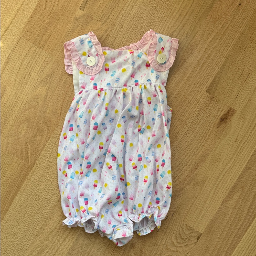 Cecil and Lou Lollipop Romper with Ruffle